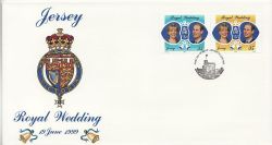 1999-06-19 Jersey Royal Wedding Stamps FDC (83804)