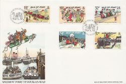 1990-02-14 IOM Postcards Stamps FDC (83858)