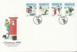 1990-10-10 IOM Christmas Stamps FDC (83866)