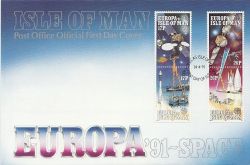 1991-04-24 IOM Europa Space Stamps FDC (83872)