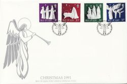 1991-10-14 IOM Christmas Stamps FDC (83883)