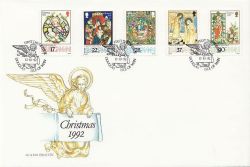 1992-10-13 IOM Christmas Stamps FDC (83894)