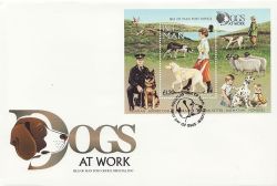 1996-09-18 IOM Dogs Stamp M/S FDC (83937)