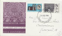 1966-02-28 Westminster Abbey 3d Phos Liverpool FDC (83958)