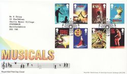 2011-02-24 Musicals Stamps Dancers End FDC (84066)
