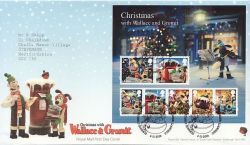 2010-11-02 Wallace & Gromit Christmas M/S Bethlehem FDC (84082)