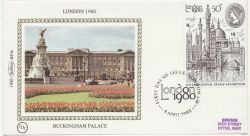 1980-04-09 London Exhibition Stamp Bs3a Silk FDC (84158)