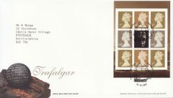 2005-10-18 Trafalgar Booklet Stamps Portsmouth FDC (84229)