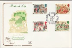 1986-06-17 Medieval Life Stamps Oswestry FDC (84321)