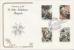 1987-06-16 St John Ambulance Stamps Stansted FDC (84331)