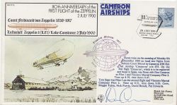FF18 Zeppelin Anniversary Flown & Singed Cover (84374)
