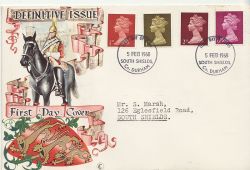 1968-02-05 Definitive Stamps Co Durham FDC (84443)
