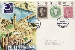 1970-09-18 Philympia Stamps S Shields FDC (84532)