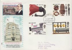 1972-09-13 BBC Broadcasting Stamps S Shields FDC (84539)
