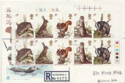 1977-10-05 British Wildlife Stamps Cyl Margin cds FDC (84550)