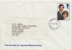 1981-07-22 Royal Wedding Applied Bacteriology FDC (84573)