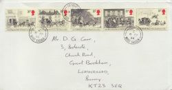1984-09-08 Mailcoach Stamps Used on Cover (84576)