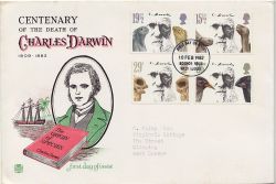 1982-02-10 Charles Darwin Stamps Bognor Regis FDC (84605)
