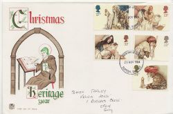 1984-11-20 Christmas Stamps Sutton FDC (84621)