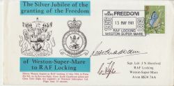 1981-05-13 Butterflies RAF Locking Signed Official FDC (84681)