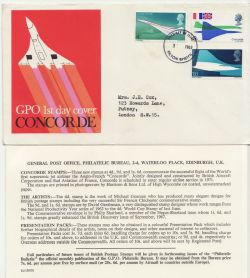 1969-03-03 Concorde Stamps Filton Bristol FDC (84716)