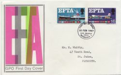 1967-02-20 EFTA Stamps Bureau FDC (84727)