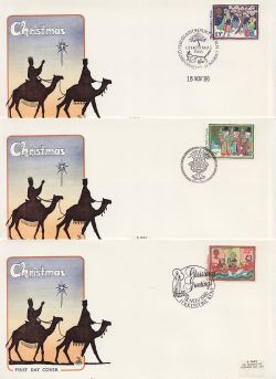 1986-11-18 Christmas Stamps x5 Mercury SHS FDC (84745)
