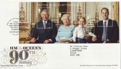 2016-04-21 Queens 90th Stamps M/S Windsor FDC (84772)