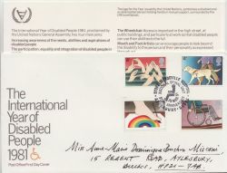 1981-03-25 Disabled Year Stoke Mandeville FDC (84793)