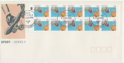 1990-08-27 Australia Skateboarding Booklet Stamps FDC (85004)