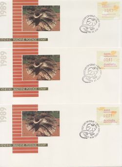 1989-09-01 Australia Vending Machine Stamps x 9 FDC (85021)