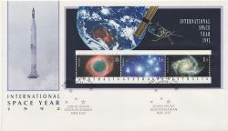 1992-03-19 Australia Space Year M/S Stamps FDC (85064)