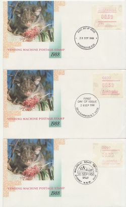 1988-09-28 Australia Vending Machine Stamps x 9 FDC (85071)