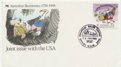 1988-01-26 Australia Joint Issue With USA Stamp FDC (85083)