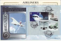 2002-05-02 Airliners Stamps M/S BLCS225b Heathrow FDC (85088)