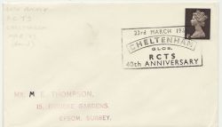 1968-03-23 RCTS 40th Anniversary Cheltenham Pmk (85238)