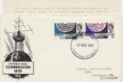 1965-11-15 ITU Centenary Stamps Harrow FDC (85369)