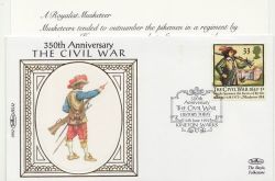 1992-06-16 A Royalist Musketeer Stamp Silk FDC (85419)