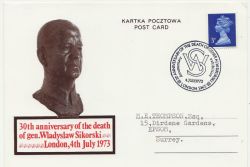 1973-07-04 Polish Theme Post Card London Pmk (85508)