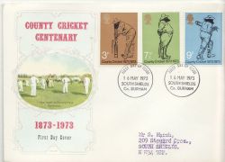 1973-05-16 Cricket Stamps South Shields FDC (85649)