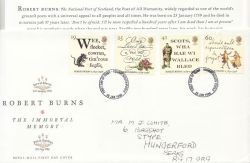 1996-01-25 Robert Burns Stamps Bournemouth FDC (85656)