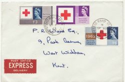 1963-08-15 Red Cross Stamps NW1 cds FDC (85664)