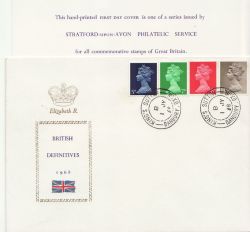 1967-07-01 Definitive Stamps King's Sutton cds FDC (85666)