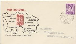 1958-08-18 Jersey Definitive Stamp Jersey d/r cds FDC (85696)