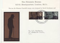 1965-07-08 Churchill Stamps Bureau London FDC (85702)