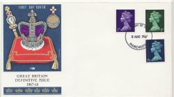 1967-08-08 Definitive Stamps Manchester FDC (85734)