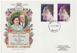 1972-11-20 Silver Wedding Stamps Bedford FDC (85784)