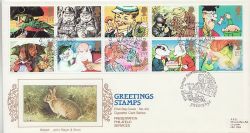 1993-02-02 Greetings Stamps Rivers Corner PPS 47a FDC (85943)