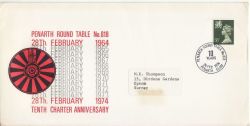 1974-02-28 Penarth Round Table 10th Anniv ENV (86086)