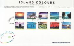 2001-04-26 Guernsey Island Colours Stamps FDC (86115)